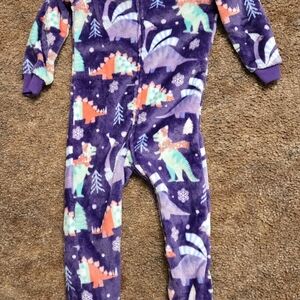 The Children's Place Dinosaur Footies in Purple and Green